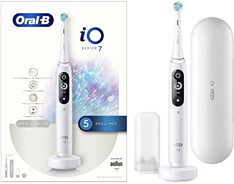 Braun iOM7.1A1.1BD Oral-B iO 7 Elektrinis Dantų ŠepetÄ—lis Baltas Alabaster