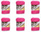 Lily Sugar'N Cream Lot de 6 pelotes de laine rose vif 71 g – 4 moyens (peignés) – 101 m – tricot/crochet