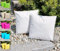 JACK 1x 45x45cm Outdoor Lounge Kissen Dekokissen inkl. Füllung Wasserabweisend Sitzkissen Garten Stuhl Lotus Effekt, Farbe:Elfenbein