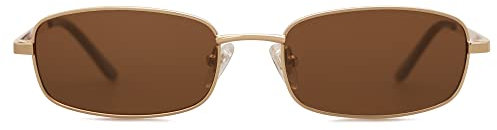 SOJOS Sonnenbrille Damen Retro,Schmale Rechteck 70er 80er Vintage Trendy UV400 Sonnenbrille SJ1187