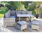 Home Deluxe - Polyrattan Sitzgruppe Bahia inkl. Abdeckung - inkl. Hocker, Tisch mit Glasplatte und Sitzpolster I Loungemöbel, Outdoor Sofa, Garten- & Balkonmöbel…