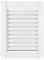 DecoMeister Puerta de Celosia Tipo Persiana Blanca con Marco de Madera Maciza de Pino Frente de Mueble Imprimado con Lamas Listones Abiertos de Dimensiones 294x395 mm Producto Individual