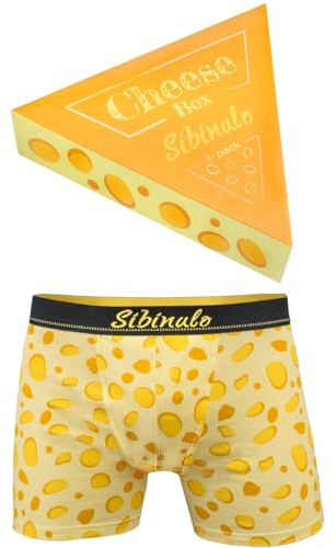 Sibinulo - Herren Lustige Käse Unterwäsche, Gelegenheiten, Baumwolle
