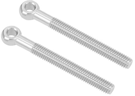 QUARKZMAN M8 x 70mm Machines Épaule Balançoire Levage Œil Boulon 2PCS 304 Inox Acier Métrique Filetage Goupille Arbre Goujon Boucle Trou Boulon pour Pipeline Vanne Vannes