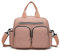 KONO Baby-Wickeltasche, stilvoll, für Mama und Papa, wandelbare Reisetasche mit isolierten Taschen (Rosa)