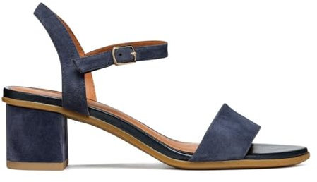 Geox D Aurely 50 B, Sandalo con Tacco Donna, Blu Navy, 40 EU