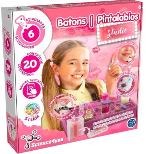 Science4you Lippenstift-Set für Mädchen 8+ - Machen Sie Ihre eigenen Lipgloss, Lippenstifte - Schönheitsaktivitäten, originelles Geschenk für Mädchen von 8 9 10 11+