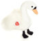 Teddy Hermann Herzekind 93951 Schwan Lizzy 20 cm, Kuscheltier, Plüschtier mit recycelter Füllung