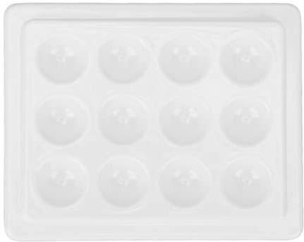 Palette de Peinture en Porcelaine 12 Puits Aquarelle Blanche Anti-poussière pour Nail Art Peinture Plateau de Mélange Artiste Céramique Aquarelle, Gouache, Acrylique et Caséine