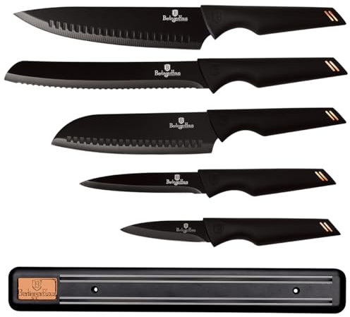 Berlinger Haus 6-teiliges Küchenmesser-Set Black Rose Collection/Monaco Collection