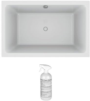 Jacob Delafon Baignoire Bain Douche Capsule Profonde, 120 x 80 cm + nettoyant