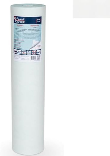 Perfect Cover Breathable - Film de Protection Auto-Adhésif en Feutre - Antidérapant et Durable - Protection du Sol Polaire - Idéal pour Peinture, Construction & Rénovation - 1 x 25m