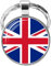 EACTEL Porte-clés avec cabochon en verre avec drapeau britannique Union Jack, rose, F