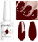Vishine 8ML Gel Nail Polish 1Pcs Burgundy Color Gel Polish Long-Lasting Nails Gel Soak Off Fall Gel Nail Polish Nail Art Manicure Salon at Home, L038