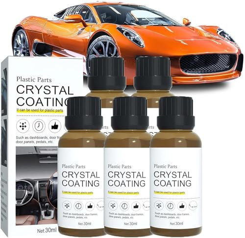 Kunststoffteile Kristalline Beschichtung, 2024 New Auto-Kunststoff-Restaurator, Crystal Coating Kunststoff, Car Plastics Restorer, Auto-Plastikteile-Renovierungsmittel (5PC)