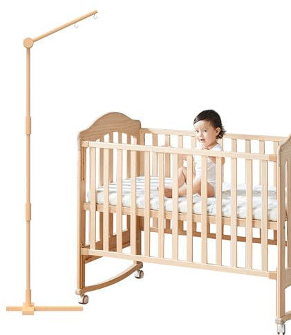 Xifamniy Braccio mobile in legno fai da te per culla, gancio mobile per bambino, supporto mobile per bambini, supporto mobile per bambini, supporto mobile per appendere il letto campana (supporto