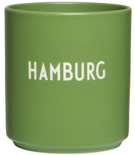 Design Letters Lieblingsbecher Grün HAMBURG Tasse | Skandinavisches Design | Geschenkidee für Frauen & Männer | Souvenir, Städtetasse | Kaffeebecher Porzellan | Tasse mit Spruch 250 Ml