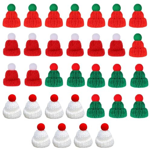 EIHI Weihnachtsmütze, Tree hut, Wichtel zubehör weihnachten, Mini sombrero, Niko lausmütze, Mini partyhüte, Weihnachten mütze (Mehrfarbig)