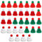 EIHI Weihnachtsmütze, Tree hut, Wichtel zubehör weihnachten, Mini sombrero, Niko lausmütze, Mini partyhüte, Weihnachten mütze (Mehrfarbig)