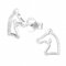 FIVE-D Ohrstecker Ohrringe Pferd Pony Galopp 925 Silber (Pferd-5)