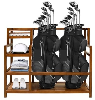 FENGJISUN Golf Storage Rack Golf Equipment Rack Golf Bag Storage Stand And Other Sports Equipment Storage Rack Garage Organizer Shelves Golf Club Organisers