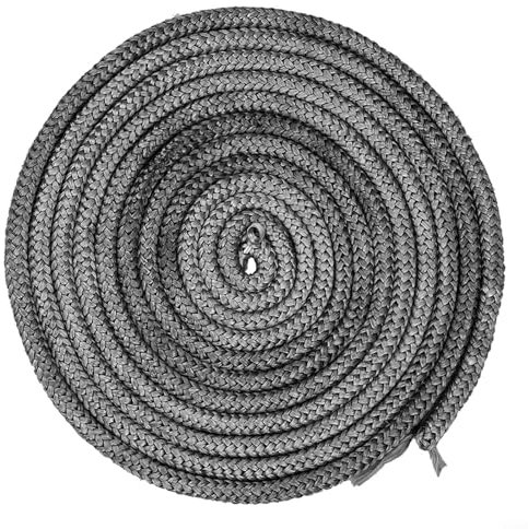 ZYNCUE Cuerda de sellado de fibra de vidrio, sello de horno redondo con pegamento para chimenea, cordón de sellado ignífugo para caldera, horno industrial, puertas de estufa de leña (2,5 m x 16 mm)