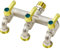 TSGOHNL Strapazierfähiger 3-Wege-Außenhahn aus Messing, frostbeständiger Gartenhahn, NPT 3/4-Zoll-Stecker-Einlass und GHT 3/4-Zoll-Auslass, Messing vernickelt, rostbeständiger Wasserhahn