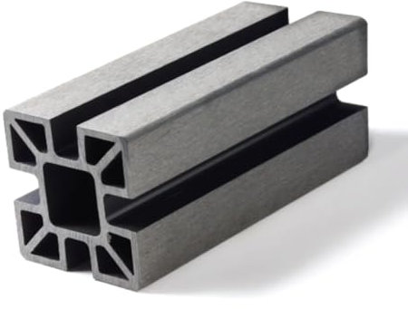 HORI Sichtschutzzaun Pfosten | WPC | Sichtschutz | Gartenzaun | Zaun | Lamellenzaun I Grau I Eckpfosten 185 cm