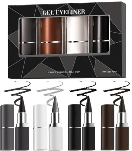 Quick Dry Liquid Eyeliner, Waterproof Smudgeproof Formel, Ultra-Fine Precision Tip, Long Lasting Wear, Defined Look, Ideal for Daily Use, Gatherings, Outdoor Travel, 3gx4 pieces