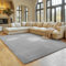 SIMPEX Teppich Wohnzimmer Silber 120x160 cm Kurzflor Teppich Waschbar, weich & rutschfest, modern einfarbiges Design für Wohnzimmer, Küche Schlafzimmer, & Kinderzimmer