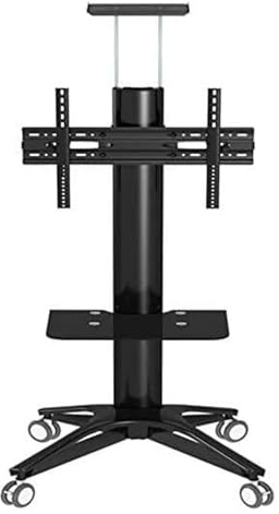 Carrito de TV móvil con ruedas, soporte universal para TV de 32 a 70 pulgadas, LED, LCD, OLED y curvos, altura ajustable, resistente y portátil