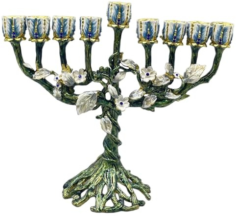 Candeliere Tradizionale Menorah, portacandele Hanukkah, candelabro per Candele coniche