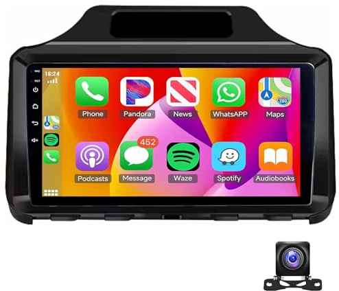 Radio Estéreo Para Coche Toyo-ta Scion IQ 2008-2016 Con CarPlay Inalámbrico Android Auto,Pantalla Táctil IPS De 9'' Con Bluetooth Navegación GPS WiFi SWC 32EQ FM DSP USB Cámara De Respaldo (Size:M100)