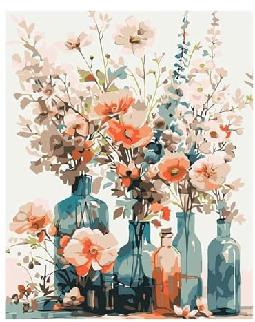 KiKiHong DIY Diamond Painting Blume,Dimond Painting Erwachsene | mit Diamond Painting Zubehör,Malen Nach Zahlen Erwachsene Blumen,Heimdekoration(30x40cm)