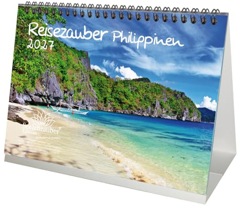 Reisezauber Philippinen DIN A5 Tischkalender für 2027 Urlaub Reise Strand Meer - Seelenzauber
