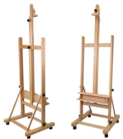 Paintersisters® Atelier Staffelei Lima - für Keilrahmen bis 220 cm, Studio-Staffelei aus massivem Buchenholz FSC®, Holzstaffelei