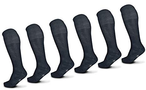 POMPEA Set Calze Uomo 6 Paia Filo di Scozia Assortito Lungo/Corto (6 Paia Blu Lungo - 44/46)