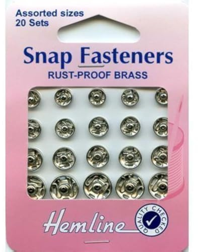 Hemline Snap Fasteners - Assorted Silver