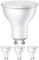 ledscom.de 4 Stück GU10 LED Leuchtmittel, PAR16, warmweiß (2700 K), 7 W, 630lm, 103°, matt