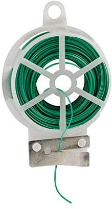 GREENGERS - Liens de jardinage pour ligatures, Rouleau de lien plastique armé 30M, Dévidoir + coup fil intégré - Facile à nouer, permet d'attacher et maintenir vos plantes structurées