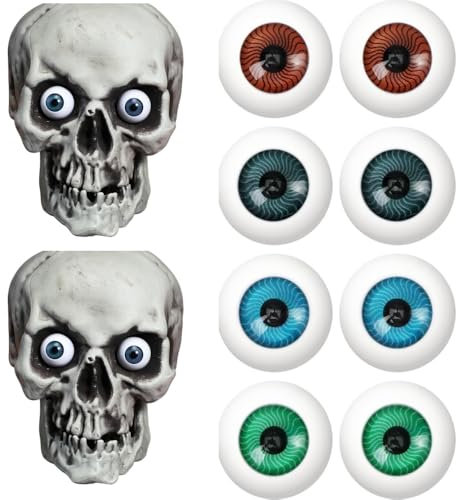 ROSENICE Halloween Eyes Scary Eyes 8 Hollow Plastic Eyeball Halloween Horror Props