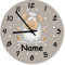 Shirtinstyle Wanduhr Kinderzimmeruhr Schaf mit Wunschnamen Geschenk Uhr Kinder Handmade, 29cm, Farbe Pastellbeige
