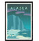 Nacnic Alaska Blatt. Vintage-Stil. Poster Stadtfarben. Ad United States Größe A3