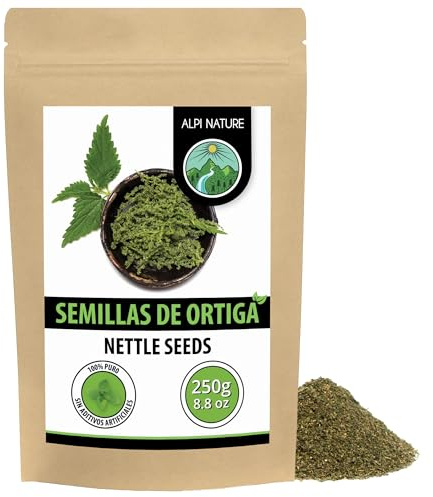 Alpi Nature Brennesselsamen 250g, Brennessel Samen getrocknet | Brennesselsamen gerebelt, ideal für Salate, Suppen & Fertiggerichte