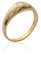Tata Gisèle Bague Jonc Anglais en Plaqué Or 18 carats - Oxyde de Zirconium 5 mm serti - Solitaire - Sachet Velours Offert (60)