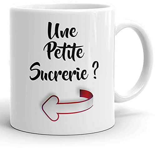 Kalféa Mug humour sexy tasse une petite sucrerie avec le café et motifs bonbons gélifiés oursons qui font l'amour pour femme et homme idée cadeau originale et drôle fête anniversaire Noël