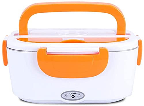 ZRDSZWZ Fiable caja de almuerzo con aislamiento electrónico, aislante, con aislamiento térmico, mini lonchera eléctrica, color naranja (color: naranja, tamaño: una sola capa)