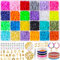 anezus 5700 Stück Clay Perlen, 24 Farben Flach Perlen mit Buchstabenperlen Goldene Perlen, 6mm Heishi Clay Perlen Basteln für DIY Schmuck Armbänder Halskette Bausatz