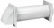 4 Inch / 100 mm Through-Wall Ventilation kit - Adjustable - Louvered Dryer Vent Hood with Pipe and Duct Connector - White - Plastic - with Built in Gravity Damper