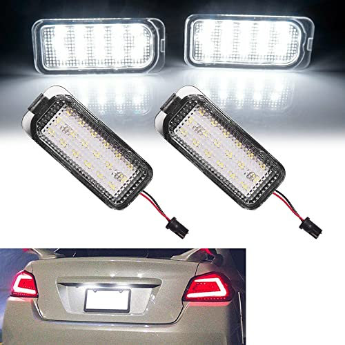 Beneges 2 x Error Free Xenon White LED Number Plate Light Compatible with 2006-2018 Ford Fiesta Focus Escape C-Max Mondeo Galaxy S-Max, 2008-2016 Jaguar XJ (X351) XF 542119, 5859. 65